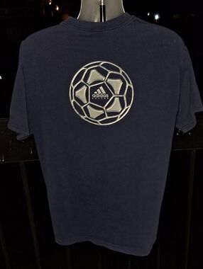 Vintage ADIDAS Soccer Ball T Shirt Size Large
